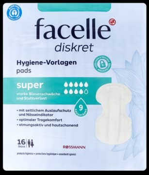 Diskret wkładki higieniczne, Super