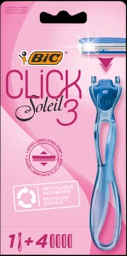 Click Solei 3 maszynka do golenia dla kobiet, 1 rączka + 4 wkłady, 3 ostrzowa