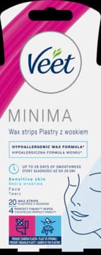 Minima plastry z woskiem do depilacji twarzy o żelowej formule