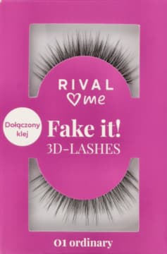 Fake it! zestaw, sztuczne rzęsy + klej, nr 01 Ordinary