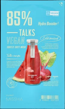 Talks Vegan maska w płachcie, nawilżająca, Watermelon & Beet