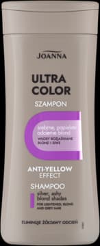 Ultra Color szampon do włosów eliminujący żółtawy odcień, Srebrne, Srebrne, Popielate Odcienie Blond, fioletowy