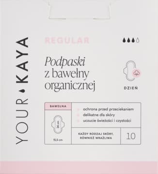 podpaski higieniczne, z bawełny organicznej, na dzień