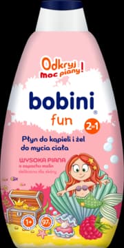Fun płyn do kąpieli i żel do mycia, 2w1, o zapachu malin
