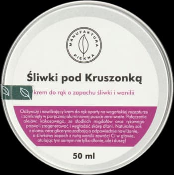 Śliwki pod Kruszonką krem do rąk o zapachu śliwki i wanilii