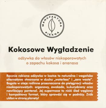 Kokosowe Wygładzenie odżywka do włosów niskoporowatych, o zapachu kokosa i ananasa