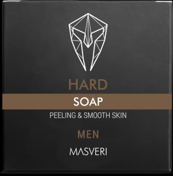 Men Hard mydło w kostce do rąk i ciała, peeling kawowy
