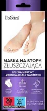 maska do stóp w formie skarpetek, złuszczająca