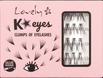 K*eyes zestaw, kępki rzęs + klej