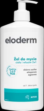 Mycie żel do mycia ciała i włosów, 2w1, skóra sucha, atopowa, wrażliwa, od 1 dnia życia