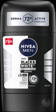 Black & White Invisible antyperspirant w sztyfcie, dla mężczyzn, 72h, Original
