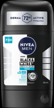 Black & White Invisible antyperspirant w sztyfcie, dla mężczyzn, 72h, Fresh