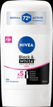Black & White Invisible antyperspirant w sztyfcie, dla kobiet, 72h, Clear