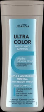 Ultra Color szampon do włosów rozjaśnianych i siwych, nawilżający, eliminujący żółtawy odcień, Chłodne Odcienie Blond, niebieski