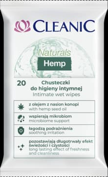 Naturals Hemp chusteczki do higieny intymnej