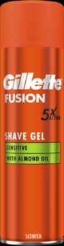 Fusion 5 Sensitive żel do golenia dla mężczyzn, Almond Oil