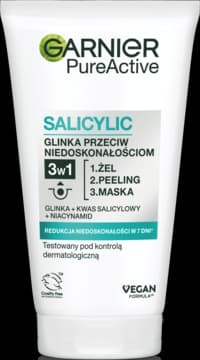 Pure Active żel+peeling+maska, 3w1, przeciw niedoskonałościom, z kwasem salicylowym