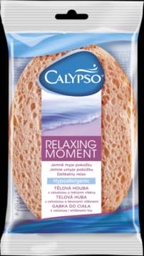 Relaxing Moment gąbka do ciała z celulozy z włóknami lnu, hipoalergiczna, różne kolory
