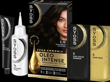 Oleo Intense farba do włosów, trwała, bez amoniaku, nr 2-10 Brązowa Czerń