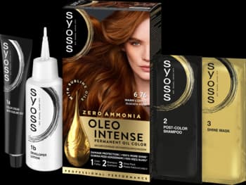 Oleo Intense farba do włosów, trwała, bez amoniaku, nr 6-76 Złocista Miedź