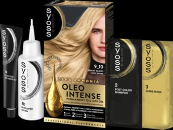 Oleo Intense farba do włosów, trwała, bez amoniaku, nr 9-10 Jasny Blond
