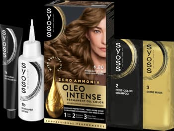Oleo Intense farba do włosów, trwała, bez amoniaku, nr 6-80 Orzechowy Blond
