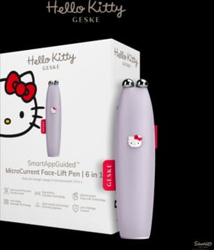 MicroCurrent urządzenie do mikroprądowego liftingu twarzy, 6w1, Hello Kitty Fioletowy