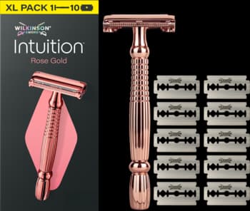 Intuition Rose Gold maszynka do golenia dla kobiet, 1 rączka + 10 żyletek