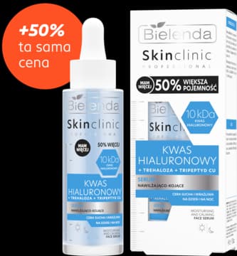 Skin Clinic Professional Kwas Hialuronowy serum do twarzy, nawilżająco-kojące, na dzień i na noc