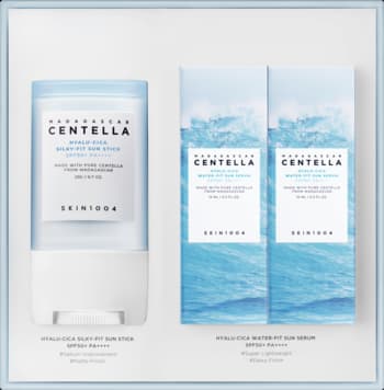 Madagascar Centella Hyalu-Cica zestaw kosmetyków do twarzy, serum do twarzy SPF 50+ PA++++ 2x + krem w sztyfcie SPF 50+ PA++++