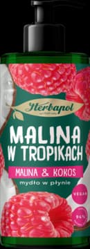 Malina w Tropikach mydło w płynie, Malina i Kokos