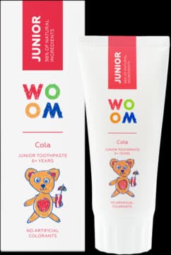 Junior pasta do zębów dla dzieci, Cola