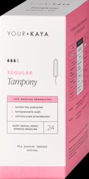 tampony higieniczne, z bawełny organicznej, Regular