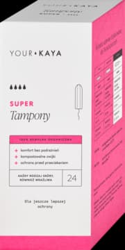 tampony higieniczne, z bawełny organicznej, Super