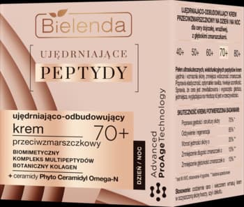 Ujędrniające Peptydy krem do twarzy, przeciwzmarszczkowy 70+, ujędrniający, na dzień/noc