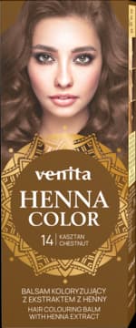 Henna Color balsam do włosów, koloryzujący, z ekstraktem z henny, nr 14 Kasztan