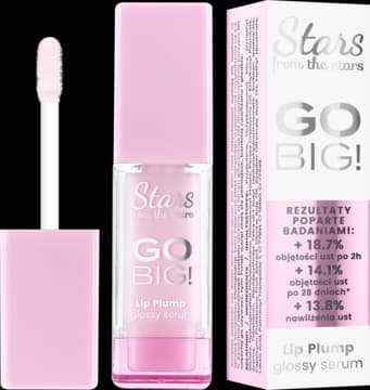 Go Big! błyszczyk-serum do ust, powiększający usta, nr 01 Soft Pink