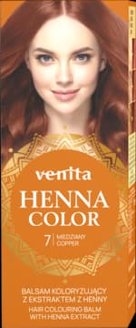 Henna Color balsam do włosów, koloryzujący, z ekstraktem z henny, nr 7 Miedziany