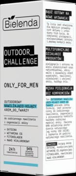 Outdoor_Challenge Only For Men krem do twarzy, nawilżająco-kojący