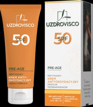 Pre-Age krem do twarzy, peptydowy, antyoksydacyjny, SPF 50