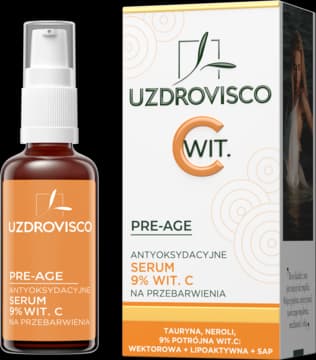 Pre-Age serum do twarzy z 9% Witaminą C, antyoksydacyjne, na przebarwienia