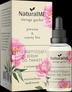 Vintage Garden serum do twarzy z Witaminą C, rozświetlenie i ujędrnienie, Piwonia i Czarny Bez