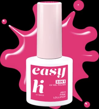 Easy 3in1 lakier hybrydowy, #611 Pink Lollipop