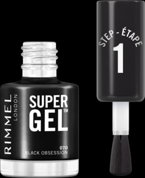 Super Gel lakier do paznokci, nr 070 Black Obsession