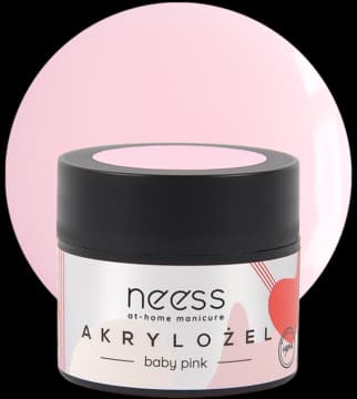 akrylożel do przedłużania paznokci, budujący, Baby Pink