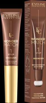 Wonder Match bronzer do twarzy, kremowy, z gąbeczką, nr 02