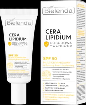 Cera Lipidium krem do twarzy, ochronny, barierowy, multiceramidowy, SPF 50