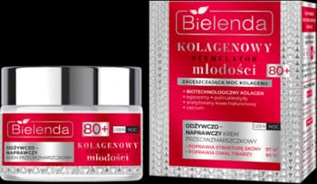 Kolagenowy Stymulator Młodości krem do twarzy, odżywczo-naprawczy, przeciwzmarszczkowy, 80+, na dzień i na noc