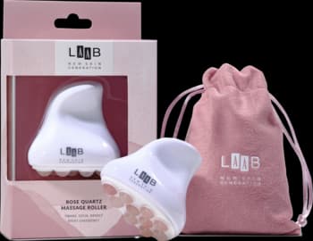 LAAB roller do masażu twarzy, z różowego kwarcu