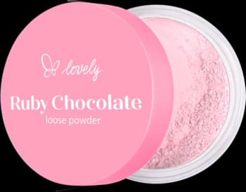 Ruby Chocolate puder do twarzy, różowy, sypki